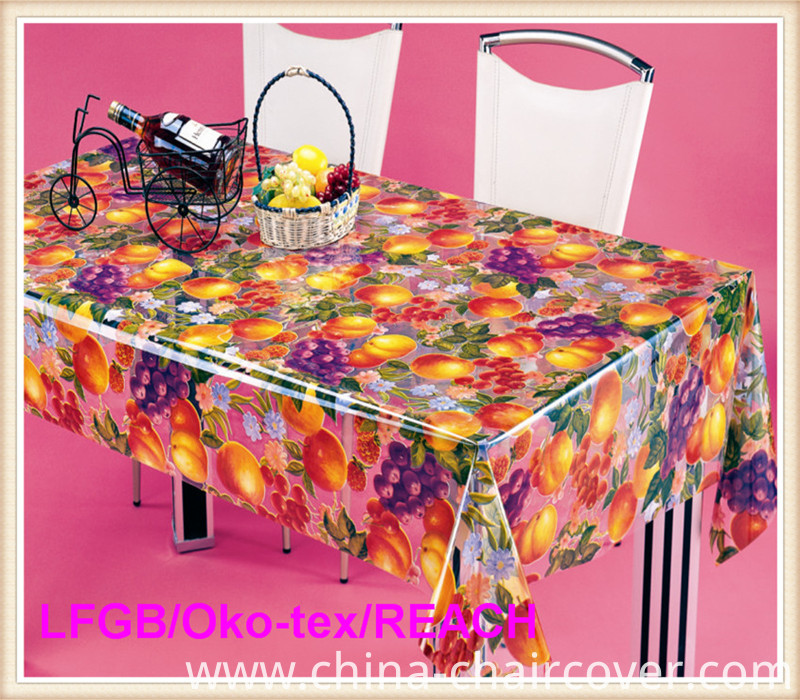PVC Printed Transparent Tablecloths in Roll Hot Sales